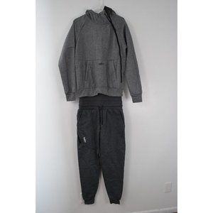 BRAND NEW Tuxy Mens Medium One Piece Hooded Sweatshirt Pants Track Suit Gray